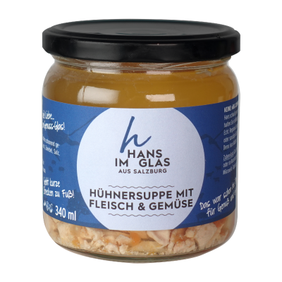 Hühnersuppe mit Fleisch und Gemüse